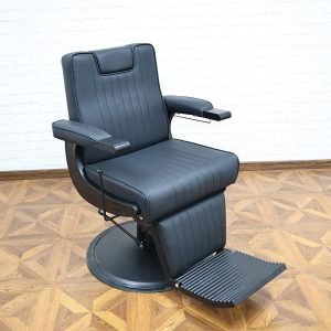 Modern Beauty Salon Barber Shop Furniture All Black Barber Chairs