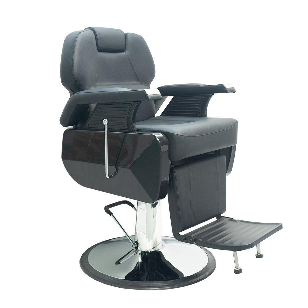 Modern Heavy Duty Steel Barber Chair Synthetic Leather Hair Salon Barber Shop Furniture