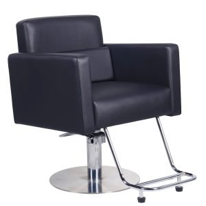 Barber Chair Salon Furniture Hydraulic Pump Adjustable Footrest Synthetic Leather 360 Degree