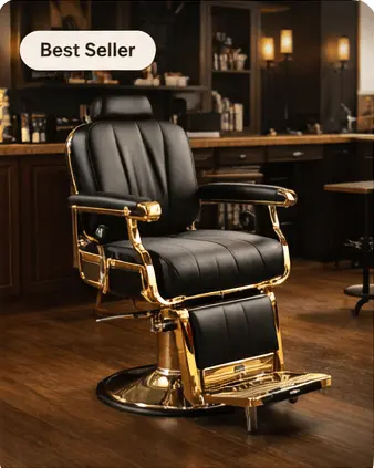 Luxury Gold Barber Chair